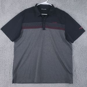 Travis mathew golf polo shirt striped color blocked mens size XL